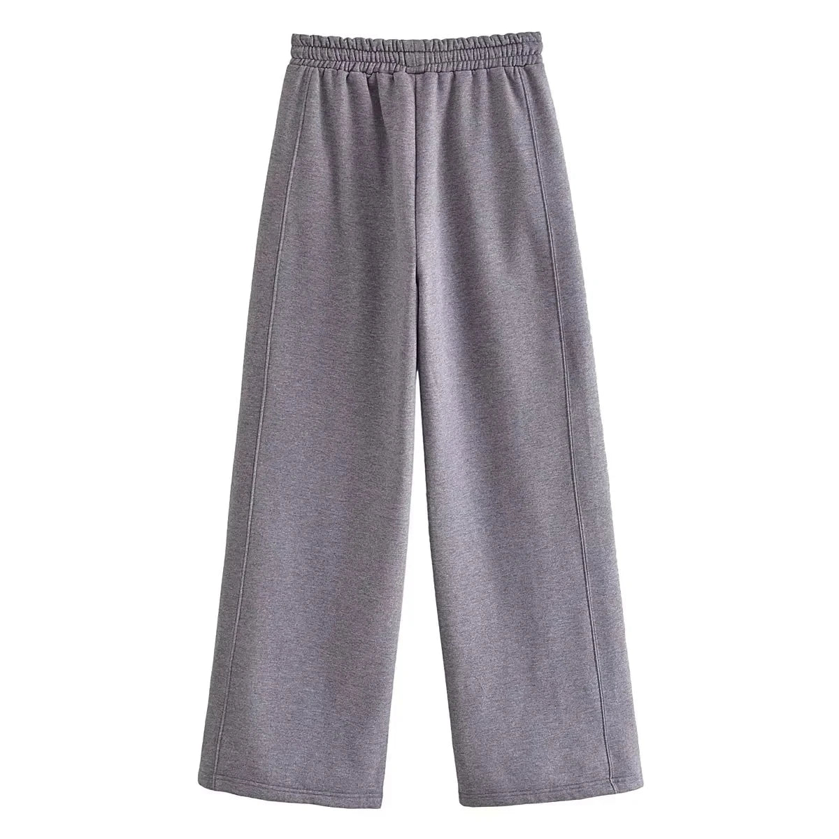 Trafza 2023 Frauen setzt lässige feste Bomber jacken Langarm Reiß verschluss Sweatshirt Mantel elastische Taille Hose eleganter fester Anzug - Blockshop.store