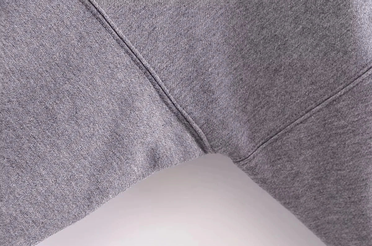 Trafza 2023 Frauen setzt lässige feste Bomber jacken Langarm Reiß verschluss Sweatshirt Mantel elastische Taille Hose eleganter fester Anzug - Blockshop.store