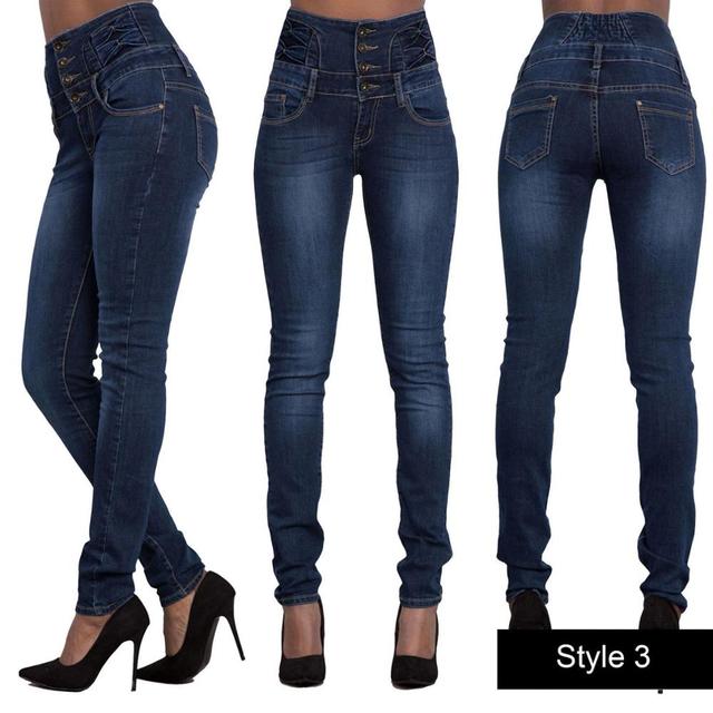 Skinny Jeans mit hoher Taille und schmaler Passform