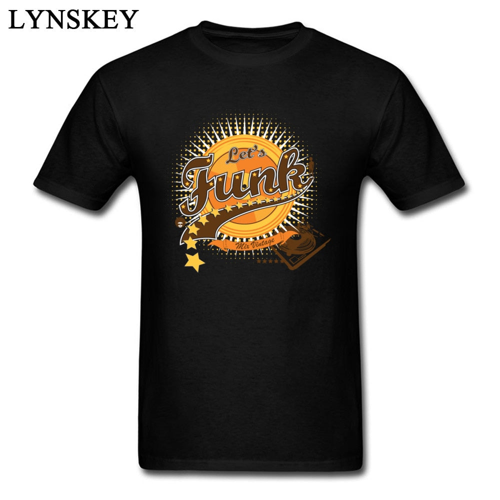 Let&#39;s Funk Mix Jazz Music Vintage Men T-shirt Out Of Sight Funny Hippie Classic Design Men Tshirts Hip Hop Rock Rockabilly