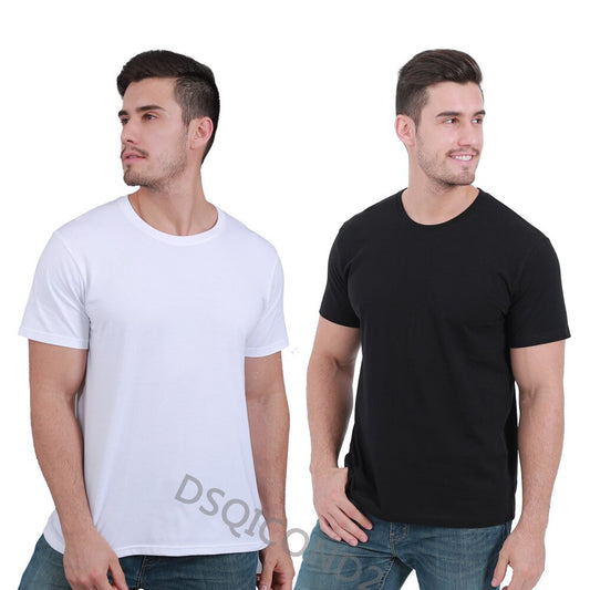 DSQICOND2 DSQ Brand Casual Fashion T-shirtsTops male Female Summer Casual Cotton Short Sleeve Tees Loose White Black Couple Tops