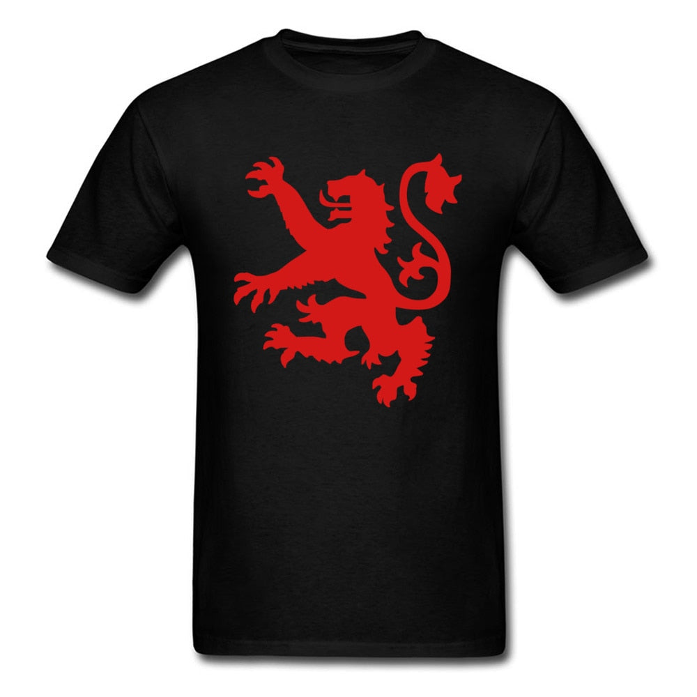 Tees Brand New Red Scotland Scottish Lion Men Tshirt Casual Fashion Tattoo T Shirt For Youth Man Father&#39;s T-Shirt Plus Size