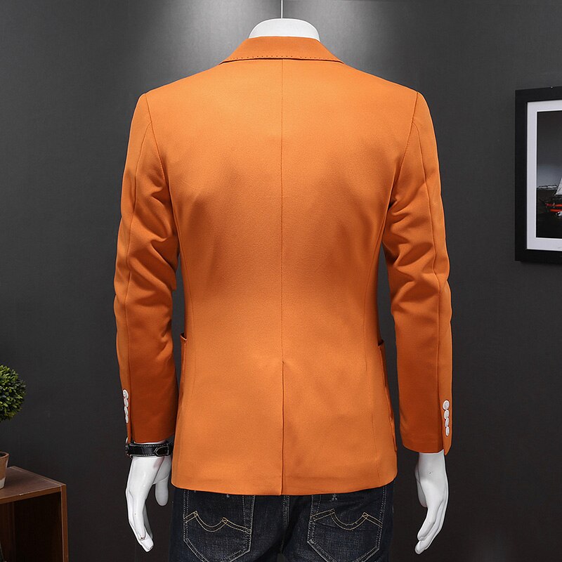 High Quality Blazers For Men Fashion Single Button Slim Fit Business Casual Blazers Coat Solid Wedding Suit Jacket Plus Size 5XL