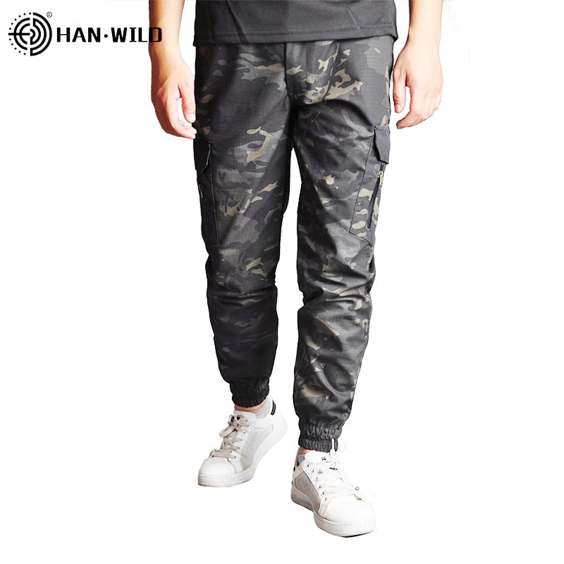 HAN WILD Tactical Pants Fashion Streetwear Casual Camouflage Jogger Pants Hunting Tactical Military Trousers Men Cargo Pants