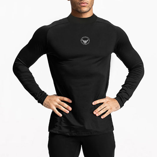 Compression T-shirt Men Quick Dry Running Sport Skinny Long Sleeve Tee Shirt Male Gym Clothing Fitness Bodybuilding Workout Tops