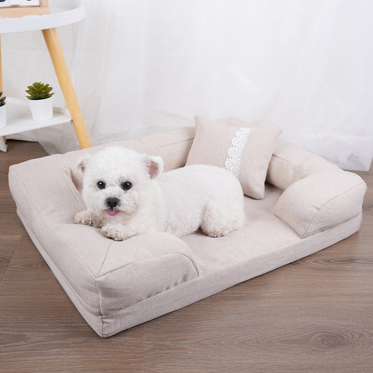 Dog Mat Beds for Dogs Kennel Washable Bed Pets Products Supplies Cushion Small Large Accessorys Plush Medium Sofa Pet Cats Puppy